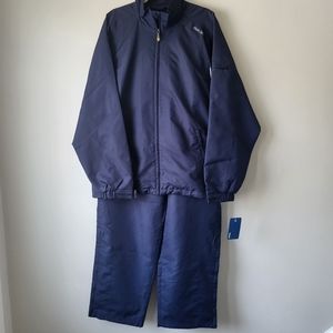 Reebok lightweight performance track suit in dark navy. Size L